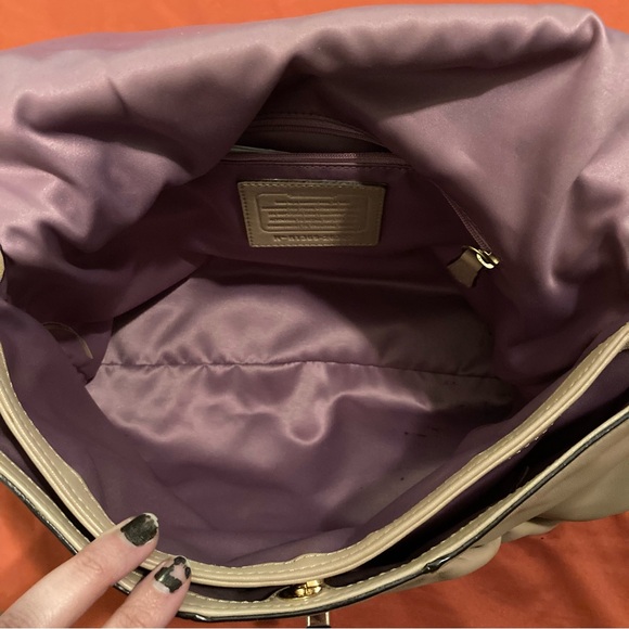 Coach Beige Madison Shoulder Bag - Picture 12 of 16